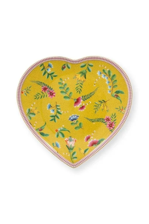 Lot De 2 Assiettes En Forme De Coeur La Majorelle En Coloris Jaune