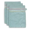 Lot De 3 Gants De Toilette Soft Zellige En Coloris 16 X 22 Cm