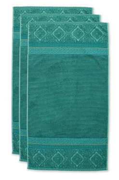 Lot De 3 Serviettes De Bain Soft Zellige En Coloris 55 X 100 Cm