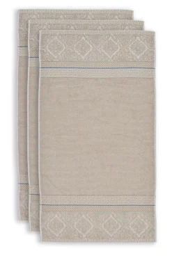 Lot De 3 Serviettes De Bain Soft Zellige En Coloris 55 X 100 Cm