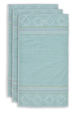 Lot De 3 Serviettes De Bain Soft Zellige En Coloris 55 X 100 Cm