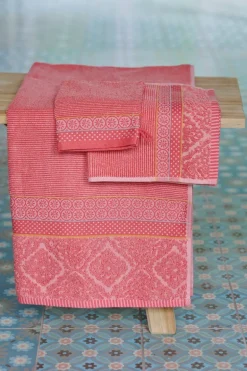 Lot De 3 Serviettes De Bain Soft Zellige En Coloris 55 X 100 Cm