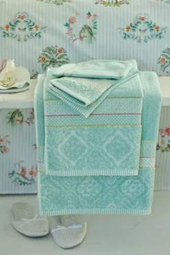 Lot De 3 Serviettes De Bain Soft Zellige En Coloris 55 X 100 Cm