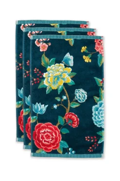 Lot De 3 Serviettes Invite Good Evening En Coloris Fonce 30 X 50 Cm