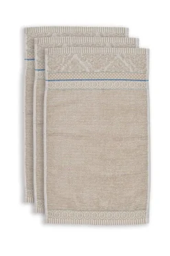 Lot De 3 Serviettes Invite Soft Zellige En Coloris 30 X 50 Cm