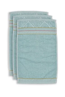 Lot De 3 Serviettes Invite Soft Zellige En Coloris 30 X 50 Cm