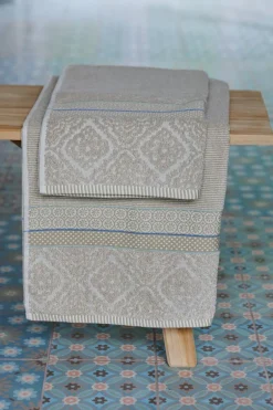 Lot De 3 Serviettes Invite Soft Zellige En Coloris 30 X 50 Cm