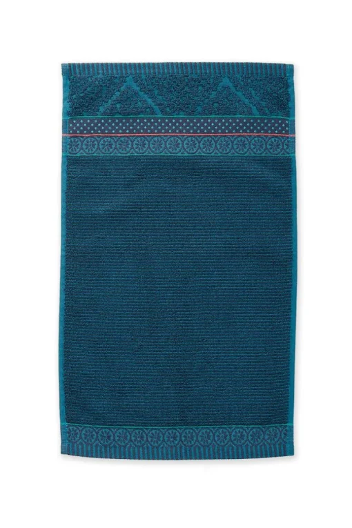 Lot De 3 Serviettes Invite Soft Zellige En Coloris Fonce 30 X 50 Cm