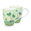 Lot De 2 Tasses De Grande Taille A Pois Dores Jolie En Coloris