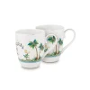 Lot De 2 Tasses De Grande Taille A Pois Jolie En Coloris Dore