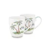 Lot De 2 Tasses De Petite Taille A Pois Jolie En Coloris Dore