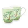Lot De 2 Tasses De Petite Taille A Pois Dores Jolie En Coloris