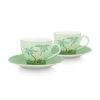 Lot De 2 Tasses Et Soucoupes A Expresso Jolie En Coloris