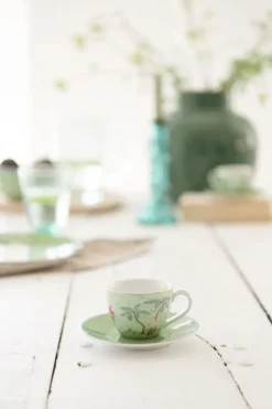Lot De 2 Tasses Et Soucoupes A Expresso Jolie En Coloris