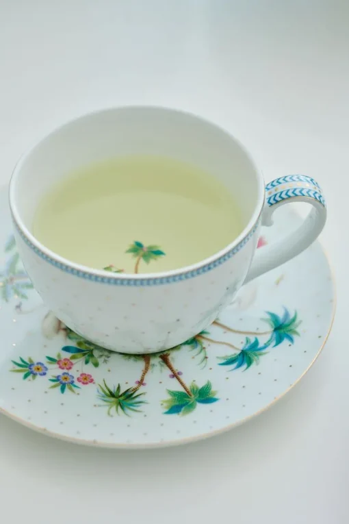 Lot De 2 Tasses Et Soucoupes A Cappuccino A Pois Jolie En Coloris Dore