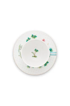 Lot De 2 Tasses Et Soucoupes A Cappuccino A Pois Jolie En Coloris Dore