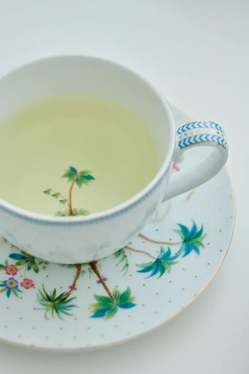 Lot De 2 Tasses Et Soucoupes A Cappuccino A Pois Jolie En Coloris Dore