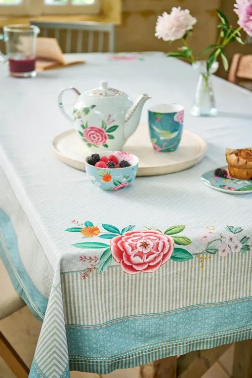 Nappe Blushing Birds En Coloris Kaki
