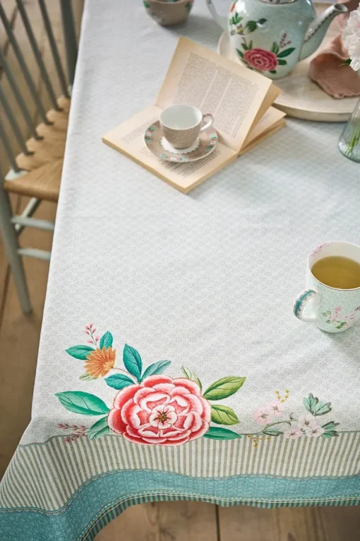 Nappe Blushing Birds En Coloris Kaki