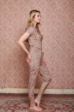 Pantalon Kawai Flower En Coloris Clair