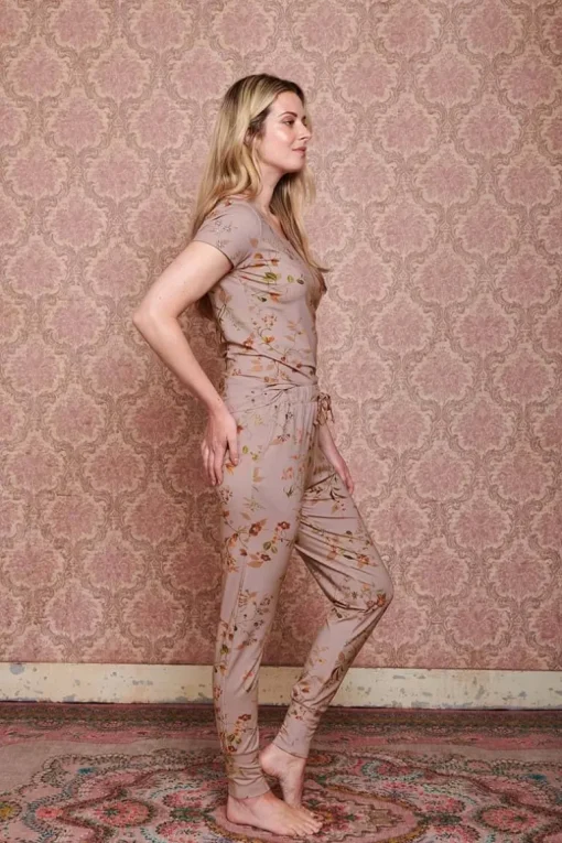 Pantalon Kawai Flower En Coloris Clair