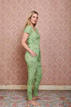 Pantalon Kawai Flower En Coloris Clair