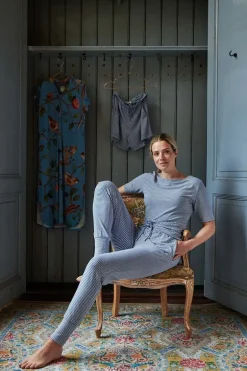 Pantalon Little Sumo Stripe En Coloris Cobalt