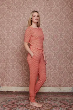 Pantalon Little Sumo Stripe En Coloris Corail