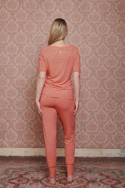 Pantalon Little Sumo Stripe En Coloris Corail