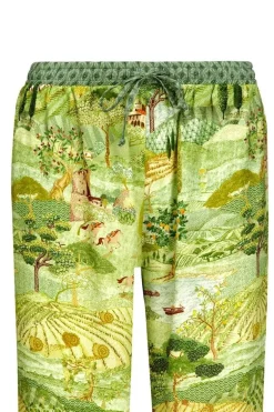Pantalon Toscana En Coloris Vert