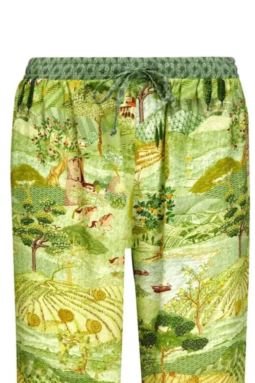 Pantalon Toscana En Coloris Vert