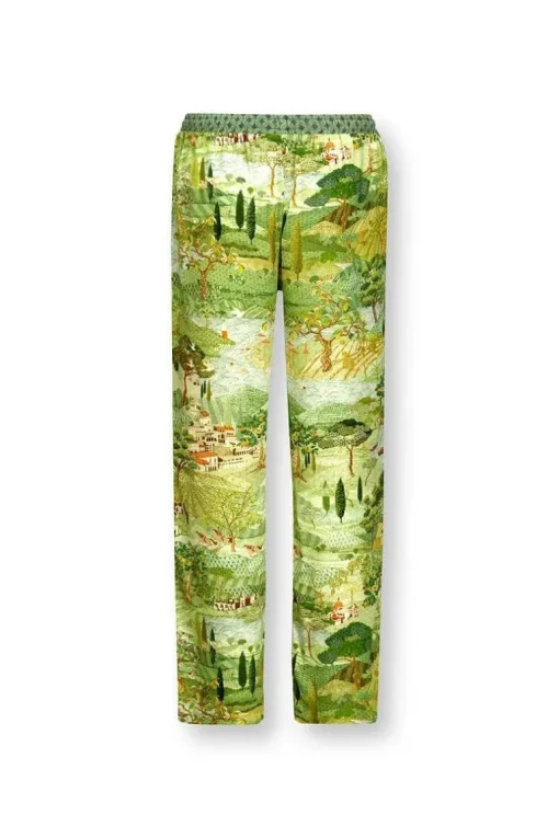 Pantalon Toscana En Coloris Vert