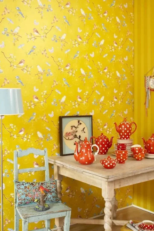 Papier Peint Mural Pip Studio Early Bird En Coloris Jaune