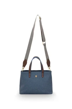 Petit Sac Shopping Suki En Coloris Bleu