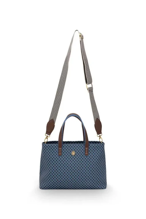 Petit Sac Shopping Suki En Coloris Bleu