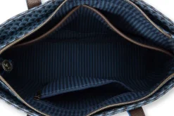 Petit Sac Shopping Suki En Coloris Bleu