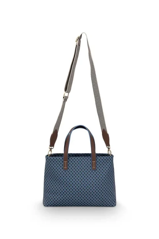 Petit Sac Shopping Suki En Coloris Bleu