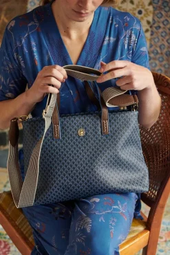 Petit Sac Shopping Suki En Coloris Bleu