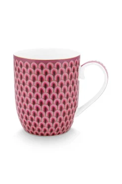 Petit Tasse Flower Festival Rouge/Rose Fonce