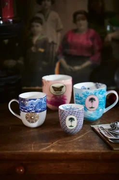 Petit Tasse Heritage A Lisere En Coloris Bleu