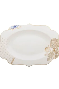 Plat De Service Ovale Royal White 40 Cm