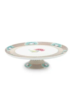 Plateau A Gâteaux De Grande Taille Blushing Birds En Coloris Kaki