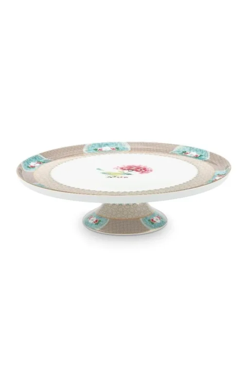 Plateau A Gâteaux De Grande Taille Blushing Birds En Coloris Kaki