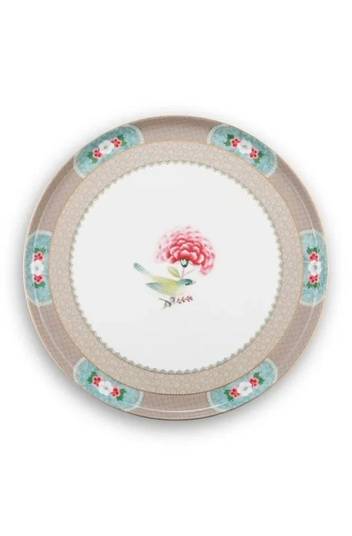 Plateau A Gâteaux De Grande Taille Blushing Birds En Coloris Kaki