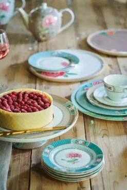 Plateau A Gâteaux De Grande Taille Blushing Birds En Coloris Kaki