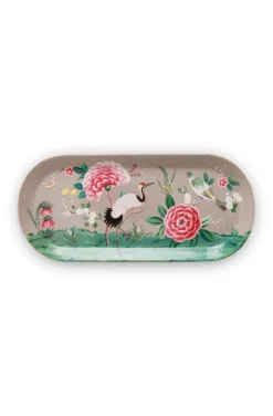 Plateau A Gâteaux Rectangulaire Blushing Birds En Coloris