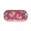 Plateau A Gâteaux Rectangulaire Flower Festival Rose Fonce