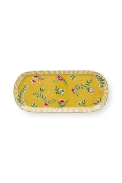 Plateau A Gâteaux Rectangulaire La Majorelle En Coloris Jaune