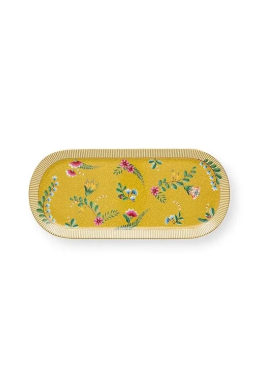Plateau A Gâteaux Rectangulaire La Majorelle En Coloris Jaune