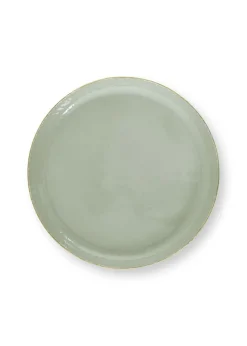 Plateau Emaille En Coloris Clair 30 Cm
